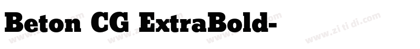 Beton CG ExtraBold字体转换